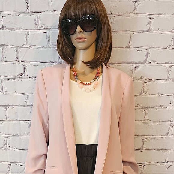 STATEMENT NECKLACE - Beaded, peach/orange/silver - Picture 3 of 6